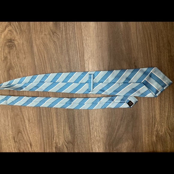 Men’s neck tie silk - blue - Picture 3 of 3
